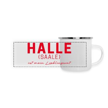Halle (Saale) T-Shirt – For fans &amp; love of homeland - Panoramic Camper Mug - white - Front