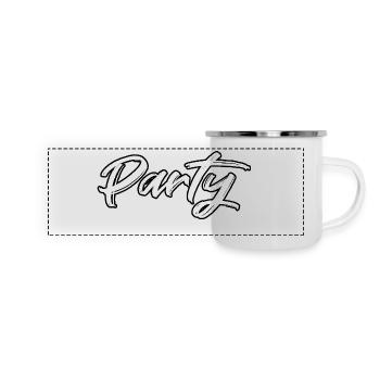 Parti - Mug panoramique émaillé - blanc - Devant