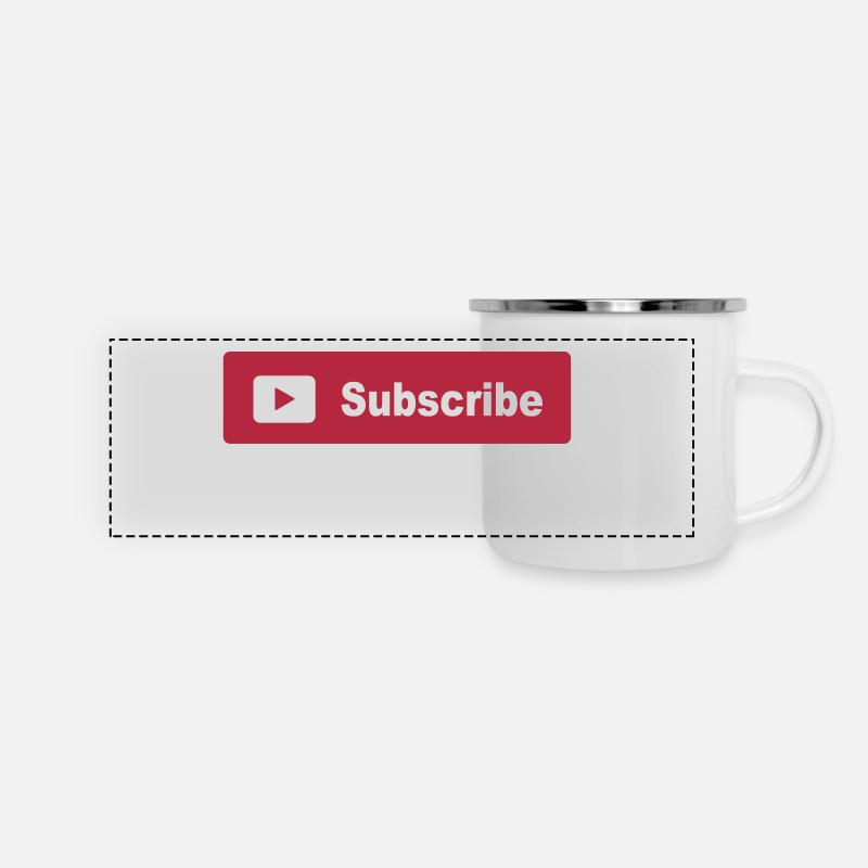 Subscribe Button - Panoramic Camper Mug - white
