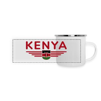 Nairobi Design für Kenia-Liebhaber - Panorama Emaille-Tasse - Weiß - Vorne