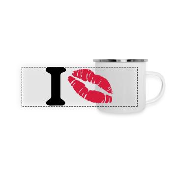 i love - Mug panoramique émaillé - blanc - Devant