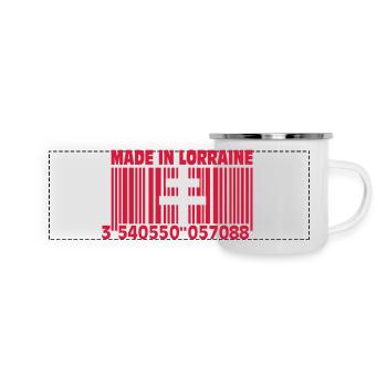 Made in Lothringen II - Panorama Emaille-Tasse - Weiß - Vorne