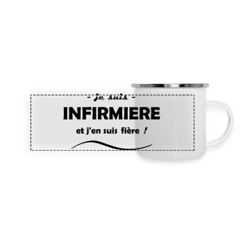 je suis infirmière - Mug panoramique émaillé - blanc - Devant