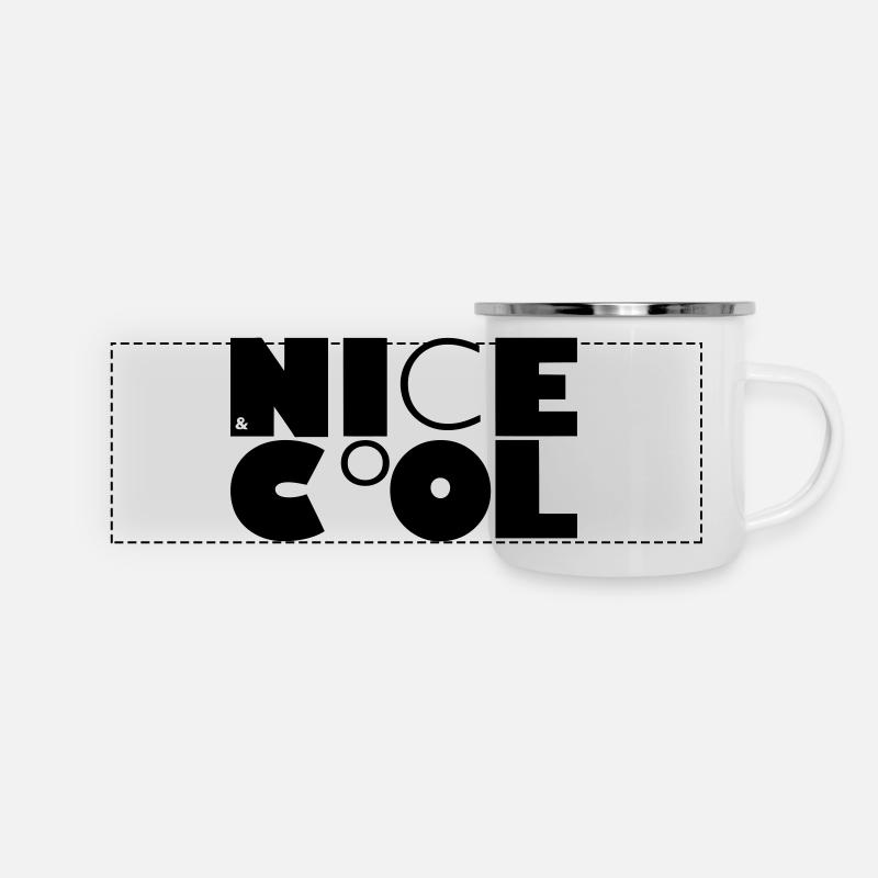 NICE&CoOL - Panorama Emaille-Tasse - Weiß