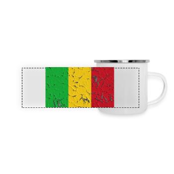 Mali - Mug panoramique émaillé - blanc - Devant