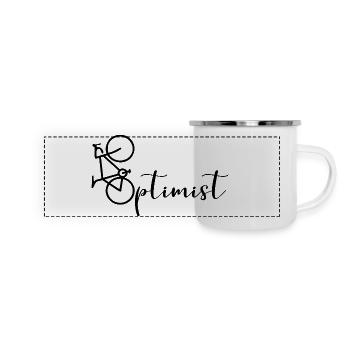 Cyclistes Optimist Cycling Bicycle - Mug panoramique émaillé - blanc - Devant