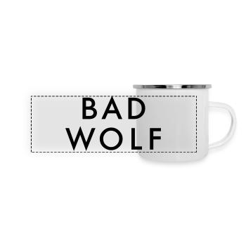 Bad Wolf - Panorama Emaille-Tasse - Weiß - Vorne
