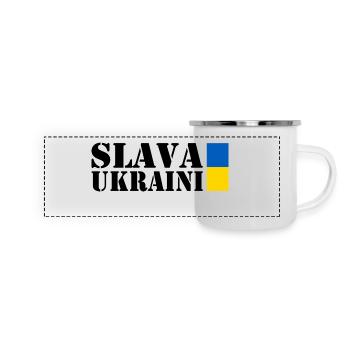 Slava ukraini - Panoramic Camper Mug - white - Front