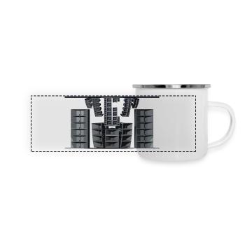sound system10 - Mug panoramique émaillé - blanc - Devant