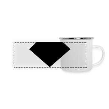 Diamant - Panorama Emaille-Tasse - Weiß - Vorne