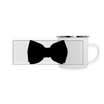 nœud papillon - Mug panoramique émaillé - blanc - Devant