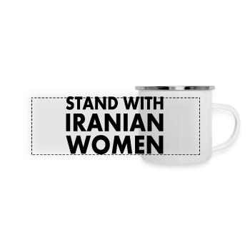 Stand with iranian women - Panoramic Camper Mug - white - Front