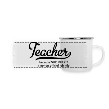 Enseignant - Mug panoramique émaillé - blanc - Devant