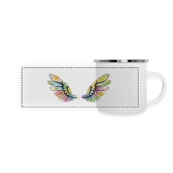 Aile - Mug panoramique émaillé - blanc - Devant