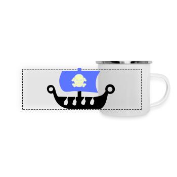 pirate ship - Panoramic Camper Mug - white - Front