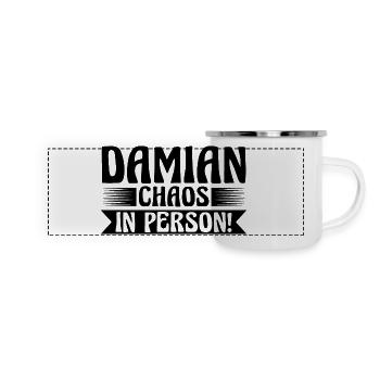 First name Damian - Panoramic Camper Mug - white - Front