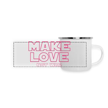 MAKE LOVE NOT WAR - Panoramic Camper Mug - white - Front