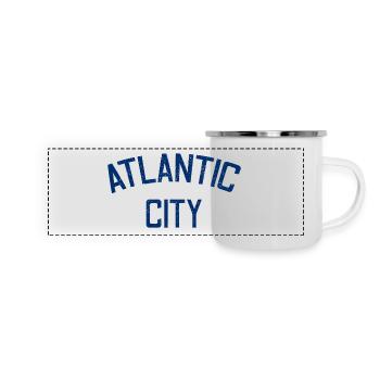 Atlantic City - Est. 1854 - New Jersey - USA - Panorama Emaille-Tasse - Weiß - Vorne