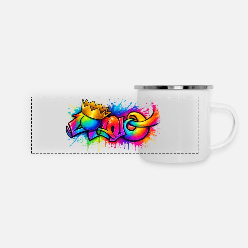 Cano - Mug panoramique émaillé - blanc