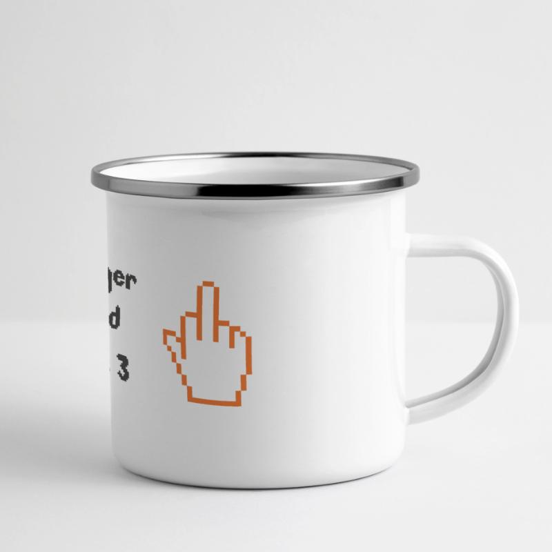 Funny SQL Query : un doigt d’honneur 8 bits pour les geeks Mug panoramique émaillé