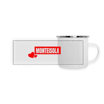Monteisola Sommer T-Shirts T-Shirts Sweatshirts Gadgets - Panorama Emaille-Tasse - Weiß - Vorne