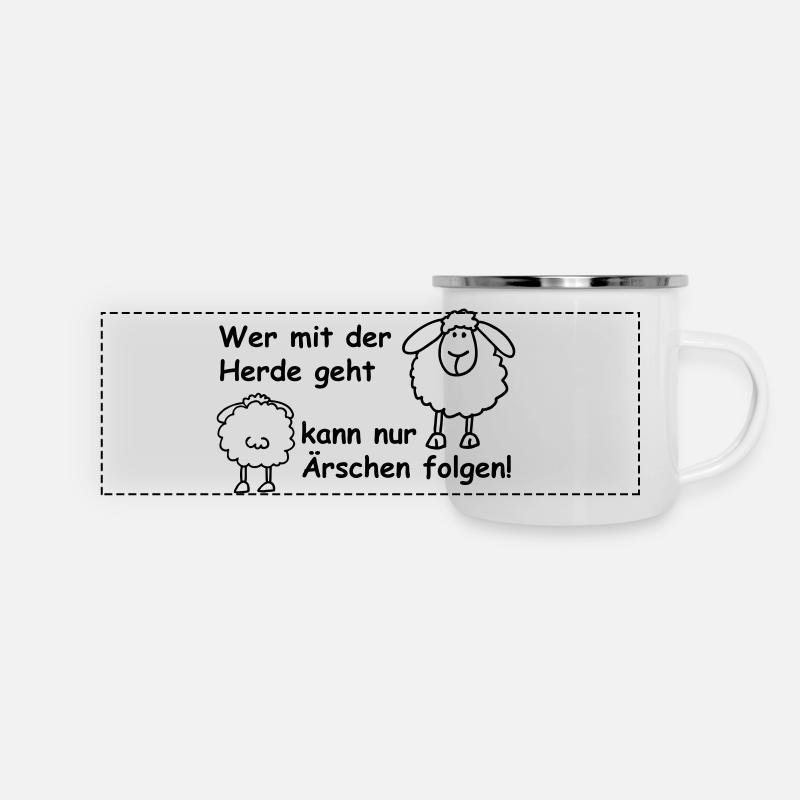 Who with the herd ... - Panoramic Camper Mug - white