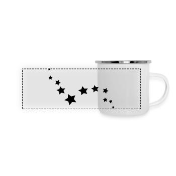 stars - Panorama Emaille-Tasse - Weiß - Vorne
