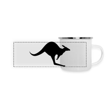 Kangaroo__V004 - Mug panoramique émaillé - blanc - Devant