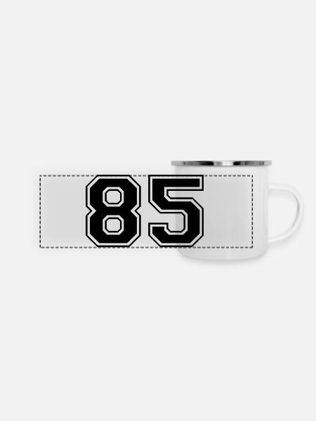 85 - Panorama Emaille-Tasse - Weiß