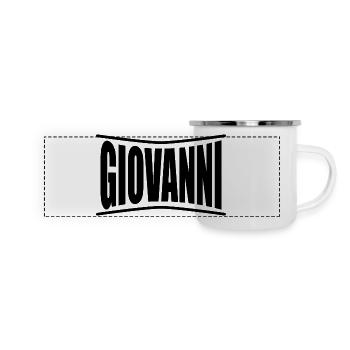 T-Shirt Giovanni T-Shirt Geschenkidee - Panorama Emaille-Tasse - Weiß - Vorne