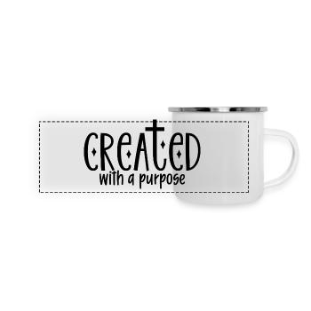 Créé dans un but précis - Mug panoramique émaillé - blanc - Devant