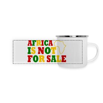 africa is not for sale - Mug panoramique émaillé - blanc - Devant