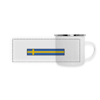 Sverige - Mug panoramique émaillé - blanc - Devant