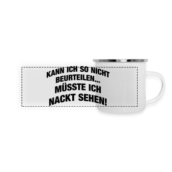 Kann ich so nicht... - Panorama Emaille-Tasse - Weiß - Vorne