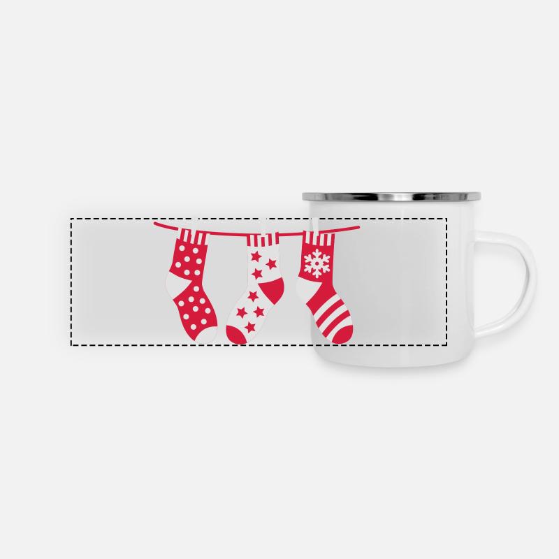 Christmas socks - Panoramic Camper Mug - white