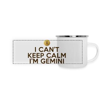 Signe astrologique Gémeaux / Zodiac Gémeaux - Mug panoramique émaillé - blanc - Devant