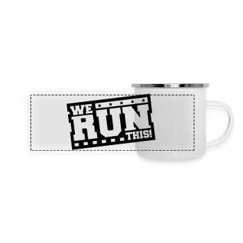 we_run_this_ft1 - Mug panoramique émaillé - blanc - Devant