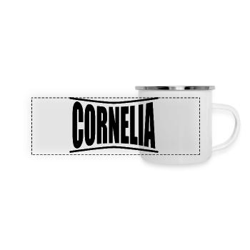 Cornelia T-Shirt Geschenkidee - Panorama Emaille-Tasse - Weiß - Vorne