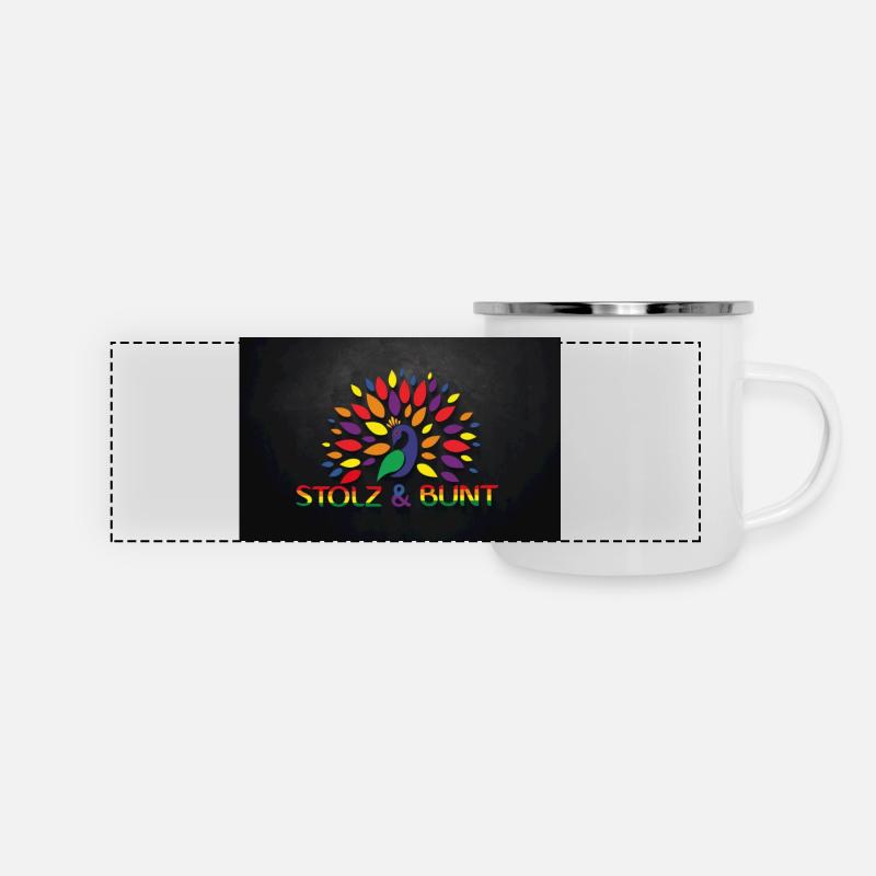 Peacock - proud and colorful - Panoramic Camper Mug - white