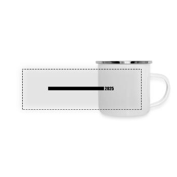 2025 Jahr - Panorama Emaille-Tasse - Weiß - Vorne