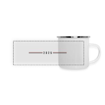 2025 Jahr - Panorama Emaille-Tasse - Weiß - Vorne