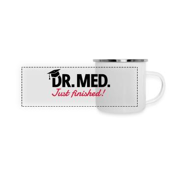Doktor Medizin - Panorama Emaille-Tasse - Weiß - Vorne