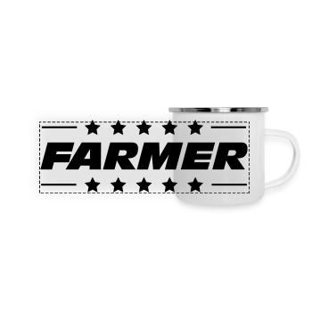 Farmer - Mug panoramique émaillé - blanc - Devant