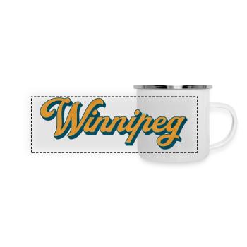 Winnipeg Retro Script - Emaillen panoramamok - wit - Voor