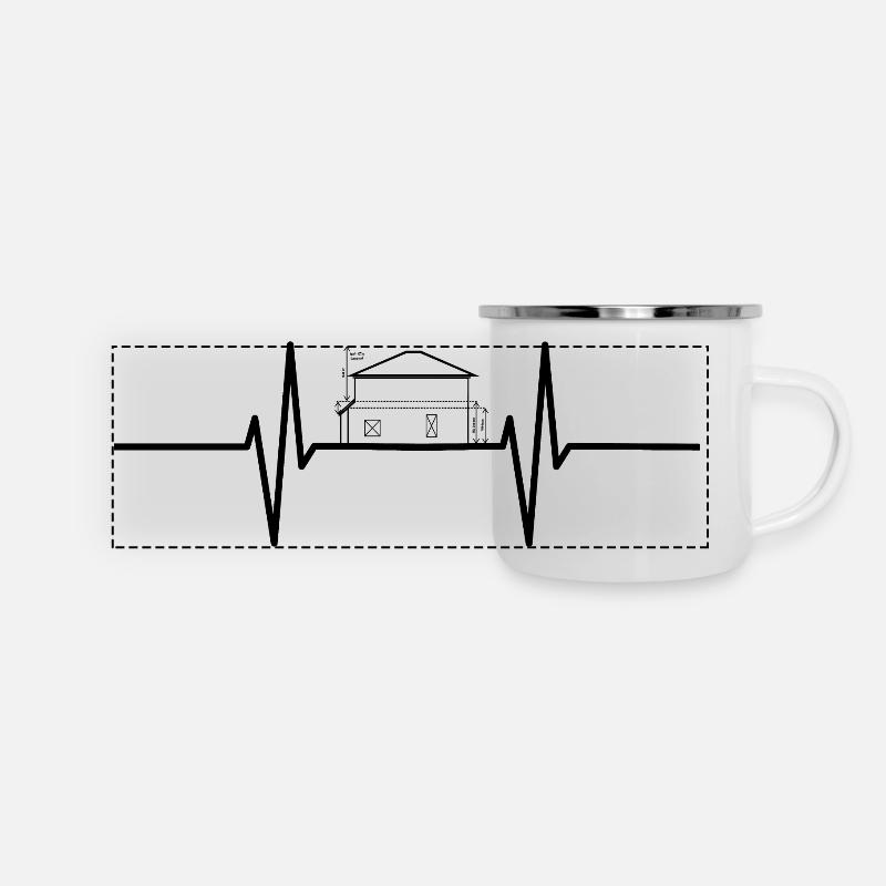 Heartbeat for architect - Panoramic Camper Mug - white