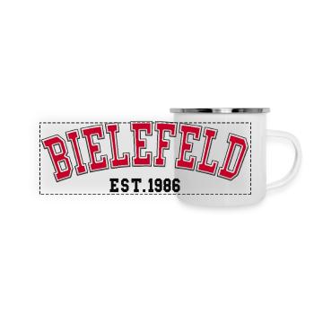 Bielefeld Fondée en 1986 - Mug panoramique émaillé - blanc - Devant