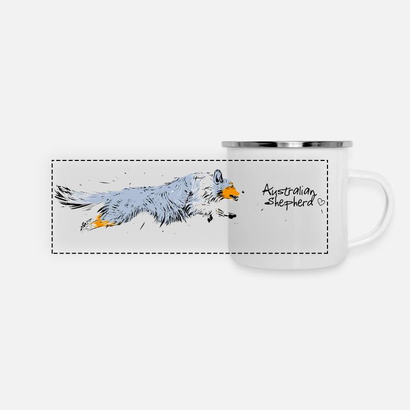 Australian Shepherd - Panoramic Camper Mug - white