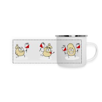 Orientierungslauf [03] [orienteering] [PX] - Panorama Emaille-Tasse - Weiß - Vorne