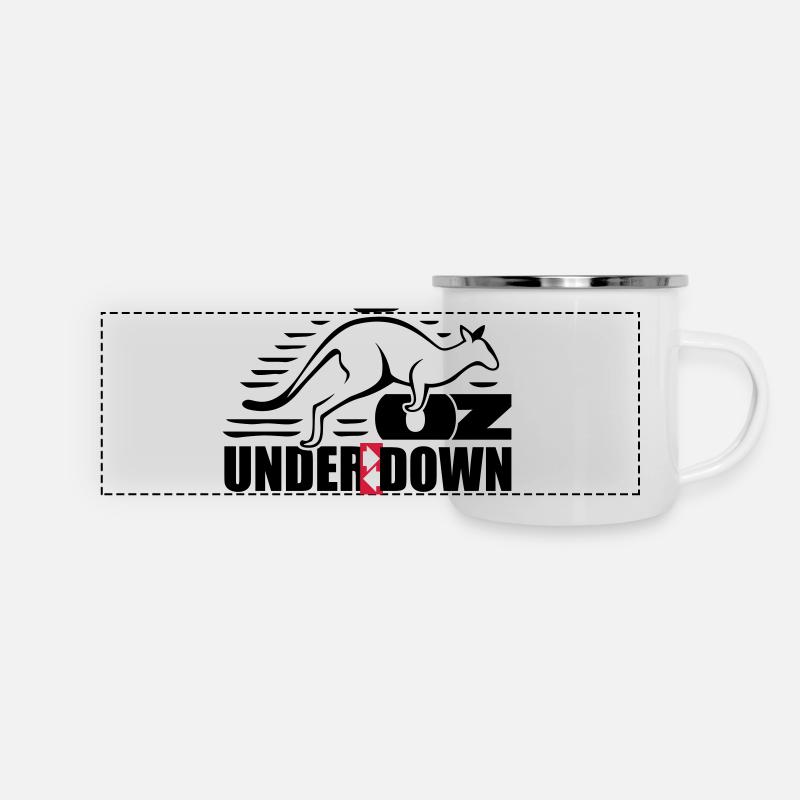 down under - Mug panoramique émaillé - blanc