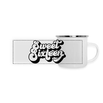 Sweet Sixteen Mignon cadeau de 16 ans - Mug panoramique émaillé - blanc - Devant